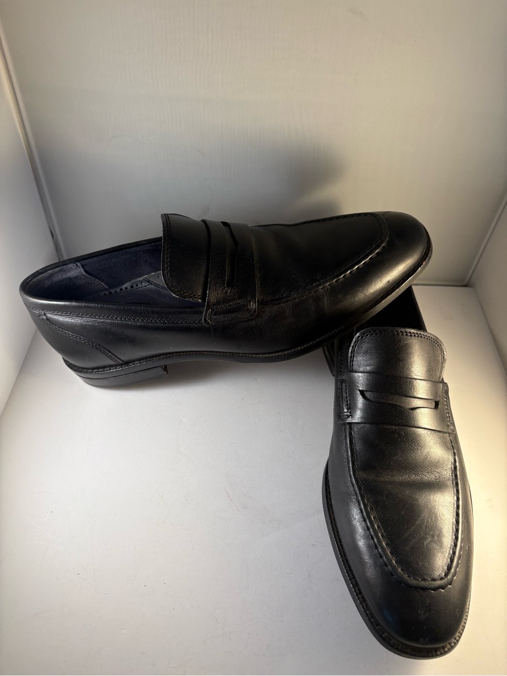 Cole Haan C29037 Size 8 M‎ Men's Warner Grand Penny Loafer Black Leather